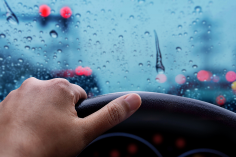 Drive in rain car